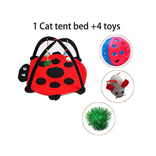 LDDPP Centro De Juegos para Gatos con Bolas De Juguete Colgantes Y Ratones para Gatos Carpa para Escarabajos Hamaca Gato Juguete Marco De Escalada Gato Divertido Béisbol