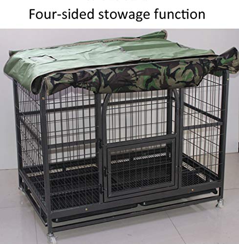 LDIW Fundas La Jaula del Perro Impermeable de Tela Oxford Protectores de Jaula para Perros de Perrera Aptas para Interiores/Exteriores,Camuflaje,129x98x103cm