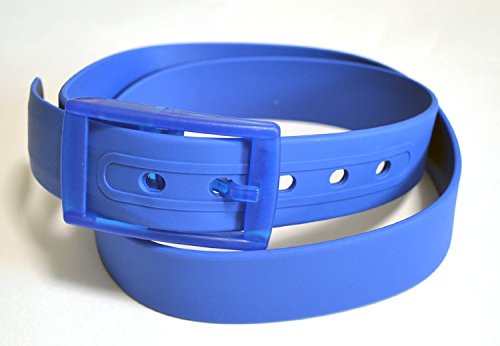 Leayao - Cinturón de silicona hipoalergénico y sin planchado, estilo informal, cinturón para niños, cinturón para hombre y mujer Azul azul 1