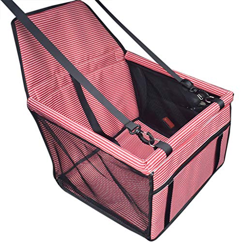 LEEDY - Correa de Seguridad para Asiento de Coche, Lavable para Gatos medianos, Perros y Gatitos, con Cierre y Bolsillo de Almacenamiento