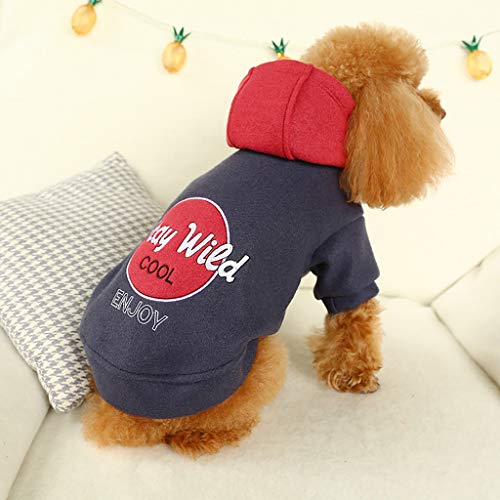 LEEDY Ropa para Perros pequeños Accesorios de Mono para Mascotas Nuevo Abrigo de Cuatro Patas Mantener Caliente otoño e Invierno Moda Gato Perro Ropa