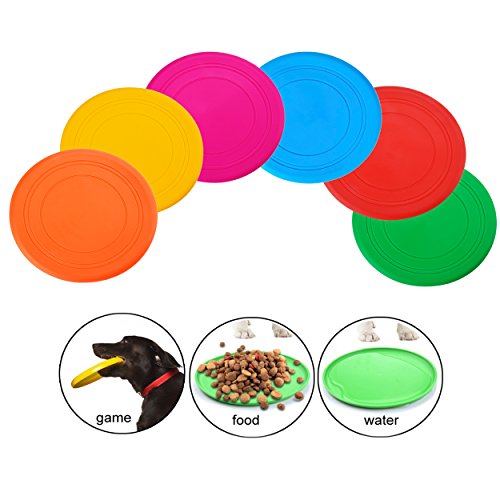 Legendog Disco Perro, 2 Pack Mejor Disco Perro ABS Material Duro Juguetes para Perros Juguetes Fuertes de Entrenamiento de Mascotas para Cachorros Perros Pequeños