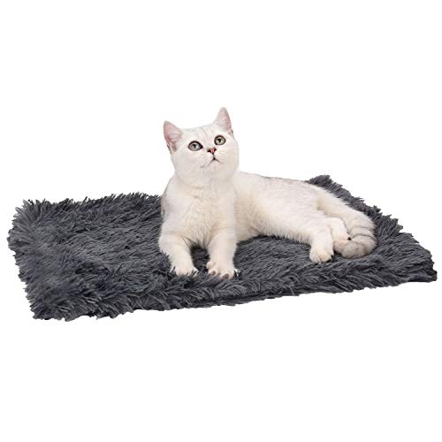 Legendog Pet Bed, 2PC Plush Donut Grey Warm Pet Bed Cat Dog Nido redondo Nido de gato cálido y suave + Manta suave gris