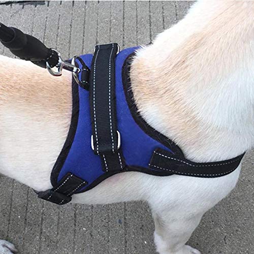 Lienzo de Algodón Chaleco Arnés para Perros para Perros Transpirable Entrenamiento Correa para el Pecho del arnés para Ropa para Perros Líder Mascota Correa Bulldog M 03