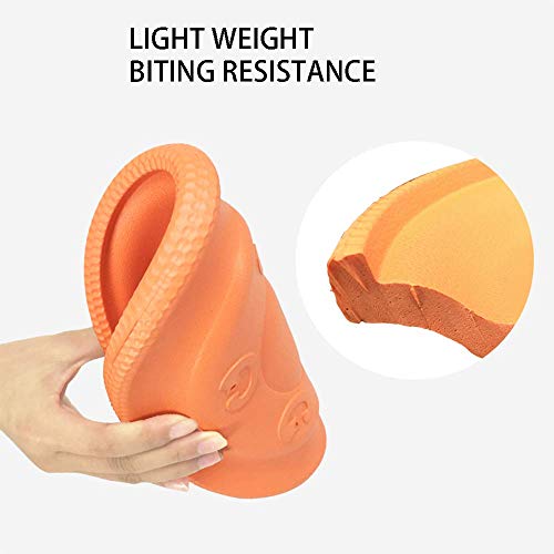 LILUN6 Frisbee de Entrenamiento Interactivo para Perros: Juguete Impermeable y Resistente a Las mordeduras, Ligero, Naranja, Adecuado para Perros pequeños. 9 Pulgadas de diámetro