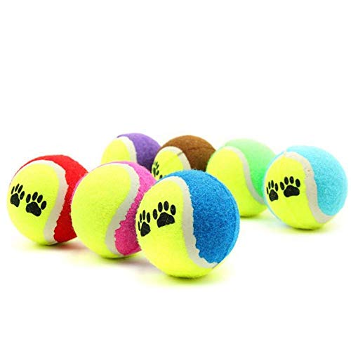 liming Nueva Mascota Perro Gato Juguete Vogue Pelotas de Tenis Correr Atrapar Lanzar Jugar Divertido Masticar Mascotas Juguetes   Levert Dropship dig2, Aleatorio, 6 cm