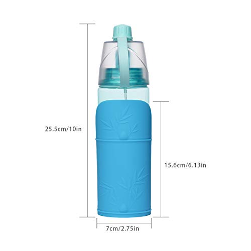 Locisne BPA Libre 600 ml Botella de Agua Suministros de riego para Mascotas para Perros y Gatos con tazón de Silicona extraíble, Agua en Aerosol Caminar, Deportes, Senderismo, Camping