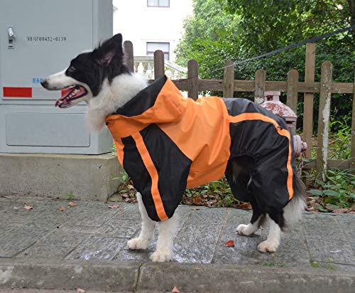 lovelonglong - Chubasquero con Capucha para Perro, Impermeable, con Capucha, Transpirable, 4 pies, Cuatro Patas, para Perros pequeños, medianos y Grandes