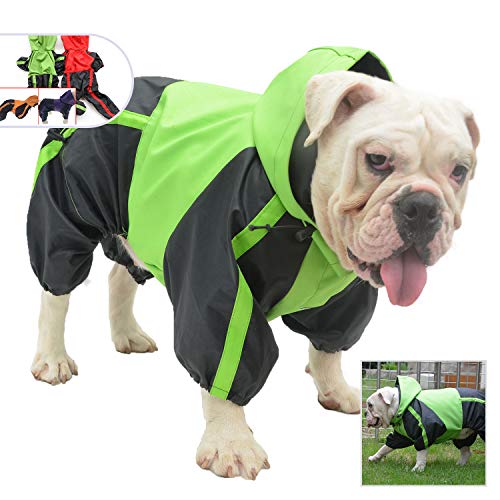 lovelonglong - Chubasquero con Capucha para Perro, Impermeable, con Capucha, Transpirable, 4 pies, Cuatro Patas, para Perros pequeños, medianos y Grandes