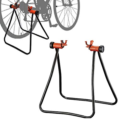 Luyao Soporte de bicicleta utilitario fácil, altura ajustable, soporte de bicicleta plegable para reparación de bastidor mecánico para almacenamiento de bicicletas