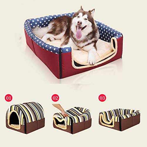 LVAB Cama para Mascotas Perro Grande Casa De Perro Invierno Mantener Caliente Lavable Cuatro Estaciones Perrera Interior Casa De Perro 6 Colores Tamaño 6 Opcional (Color : C, Tamaño : XL)