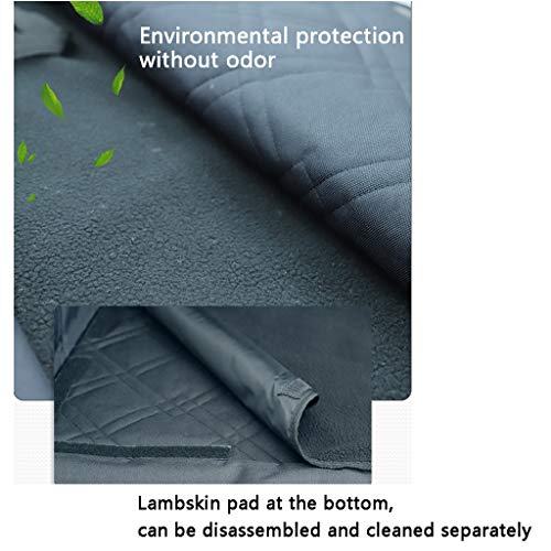 LVLVLO Pet Cubierta de Asiento de Coche, Trasero Protector Asiento Hamaca-Impermeable Lavable-Resistente a los arañazos, for Camiones, SUVs y Furgonetas, 133x46x55cm (Color : Black)