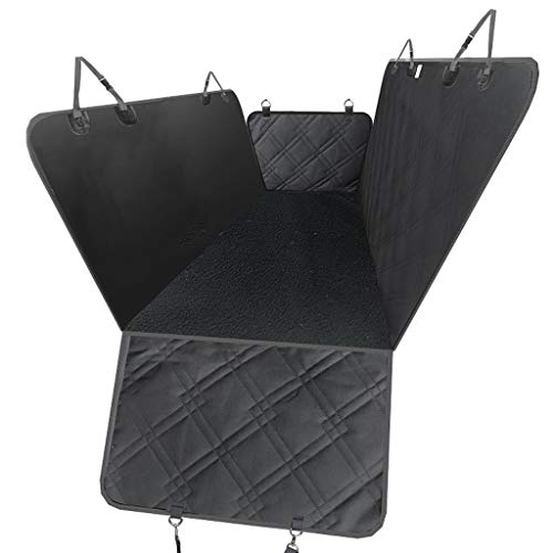 LVLVLO Pet Cubierta de Asiento de Coche, Trasero Protector Asiento Hamaca-Impermeable Lavable-Resistente a los arañazos, for Camiones, SUVs y Furgonetas, 133x46x55cm (Color : Black)