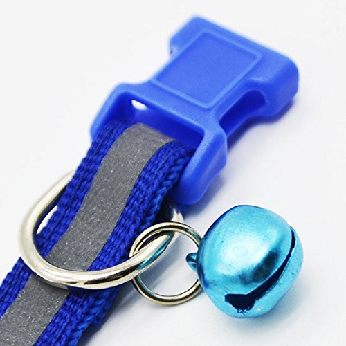 Mackur Collar para mascotas con cascabeles para gato y perro, reflectante, collar fluorescente para perro, suministros para mascotas, 1 pieza, tela, Amarillo, 19*1 cm