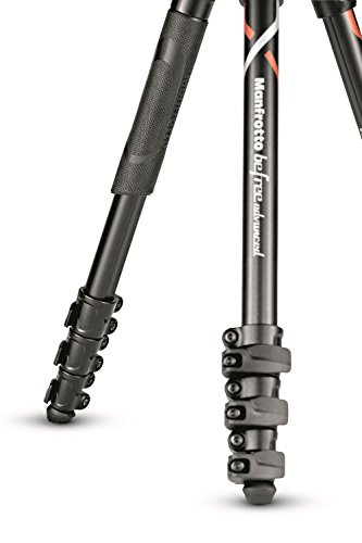 Manfrotto MKBFRLA-BH Befree Advanced - Trípode de Viaje, Bloqueo por Palanca con rótula de Bola y Bolsa para cámaras sin Espejo Sony, DSLR, CSC, Carga máxima 8 kg, Aluminio Ligero, Negro