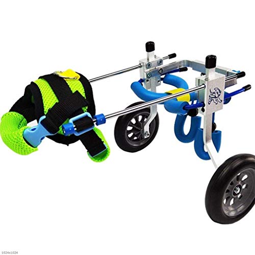 Maogou Cama para Mascotas El Perro discapacitado asistió la Pata Trasera, ciclomotor para Mascotas, 2 Ruedas para Bicicleta de Ruedas para Perros, Silla de Ruedas, libremente Ajustable (Size : M)