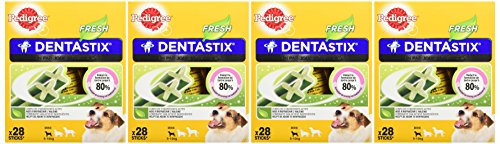 Mars Pedigree Dentastix Fresh - Friandises pour Petit Chien, 112 bâtonnets à mâcher pour l'hygiène bucco-dentaire (16 sachets de 7 Sticks)