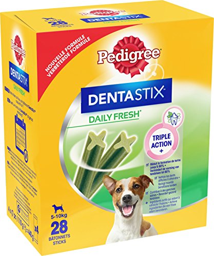 Mars Pedigree Dentastix Fresh - Friandises pour Petit Chien, 112 bâtonnets à mâcher pour l'hygiène bucco-dentaire (16 sachets de 7 Sticks)