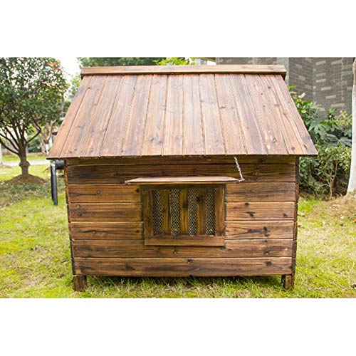 MASP Perreras Mascota Cama Perro Grande Casa de Madera Casa Deluxe Pet Home Interior/Exterior Wood House Gato del Refugio (Size : M)