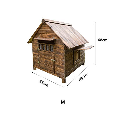 MASP Perreras Mascota Cama Perro Grande Casa de Madera Casa Deluxe Pet Home Interior/Exterior Wood House Gato del Refugio (Size : M)