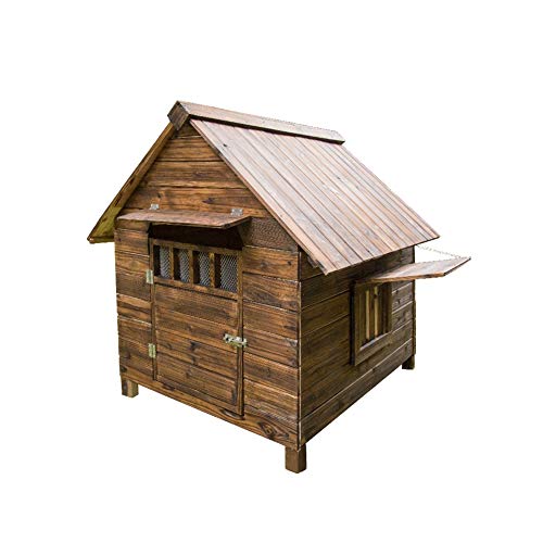 MASP Perreras Mascota Cama Perro Grande Casa de Madera Casa Deluxe Pet Home Interior/Exterior Wood House Gato del Refugio (Size : M)