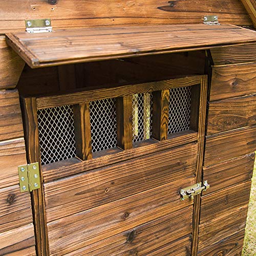 MASP Perreras Mascota Cama Perro Grande Casa de Madera Casa Deluxe Pet Home Interior/Exterior Wood House Gato del Refugio (Size : M)