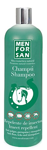 MENFORSAN Champú repelente con citronela Caballos - 1 Litro, pack de 2 unidades.