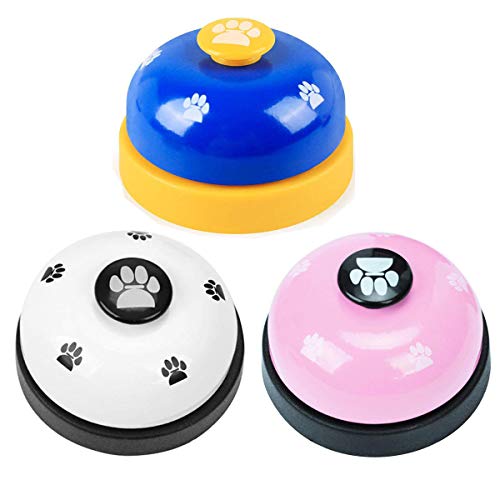 Mengger Campana para Entrenamiento Mascotas Timbres de Gatos Perro 3 Piezas Bell Paquetes Colgante de Juguete El Dispositivo Comunicación Orinal Juguetes Interactivos Perros Campanas Timbre