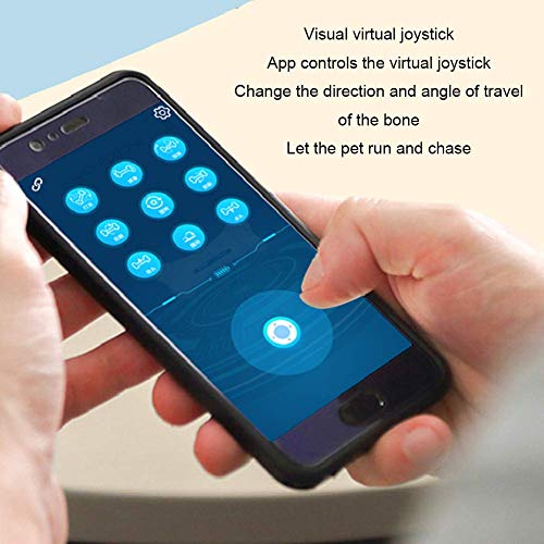 mnzncrfee Juguete para Mascotas con Control Remoto Wickedbone, Juguete Interactivo con Control Virtual de balancín App Juguete para Mascotas con Hueso de Perro Inteligente