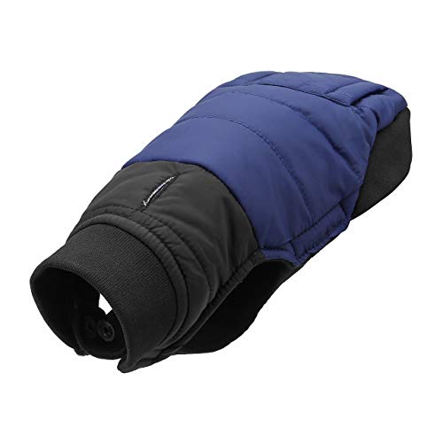 Mogokoyo - Chaqueta de Invierno Reflectante para Perro, Impermeable, Abrigo de Nieve, Chaleco con Forro Polar cálido para Mascotas con arnés y Agujero para Correa para Clima frío