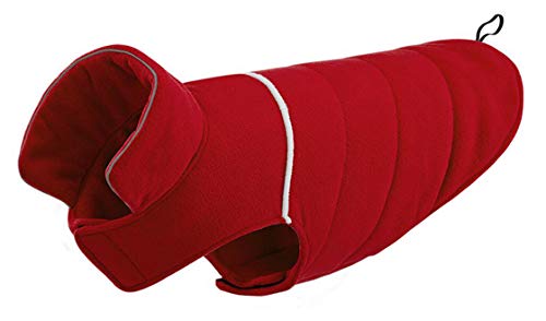 Moreiz - Abrigo de perro para perro (forro polar, suave, grueso), color rojo