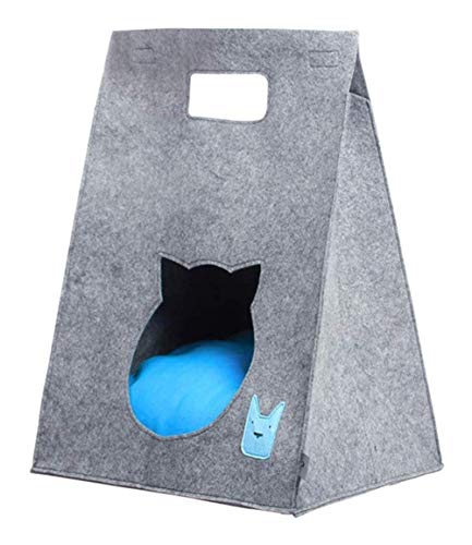 Multifuncional Cama Admite Mascotas Mat Cubierta De Fieltro Casa Del Animal Doméstico De Perrito Del Gato Del Perro Lavable Plegable Cama Del Gato Casa Jerarquía Caliente For El Gato Portátil Bolsas P