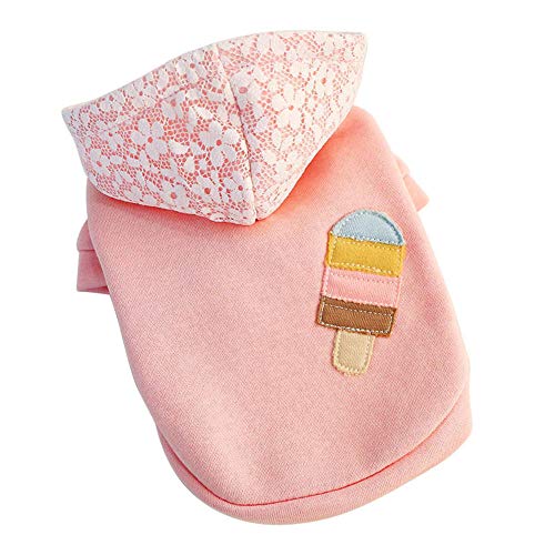 MumuXiDy Moda Hoody Cat Ropa para Perros para Perros pequeños Bulldog francés Abrigo de algodón para Pug Chihuahua Pet Jacket Costume