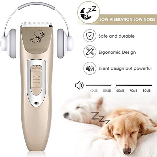 MZBZYU Cortapelos para Perros, Eléctrica Dog Clipper Cortapelos Profesional para Mascotas pequeñas Medianas y Grandes,Perros, Gatos y Otros Animales