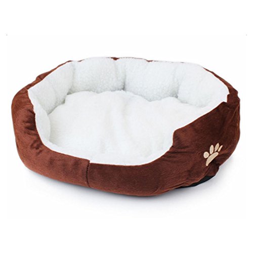 Namgiy Cama para Mascotas, Gatos, Perros, Cachorro, Cama para Mascotas, cojín de Perro, Suave, Lavable, Redondo, Ovalado