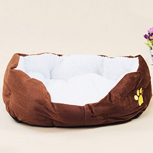 Namgiy Cama para Mascotas, Gatos, Perros, Cachorro, Cama para Mascotas, cojín de Perro, Suave, Lavable, Redondo, Ovalado