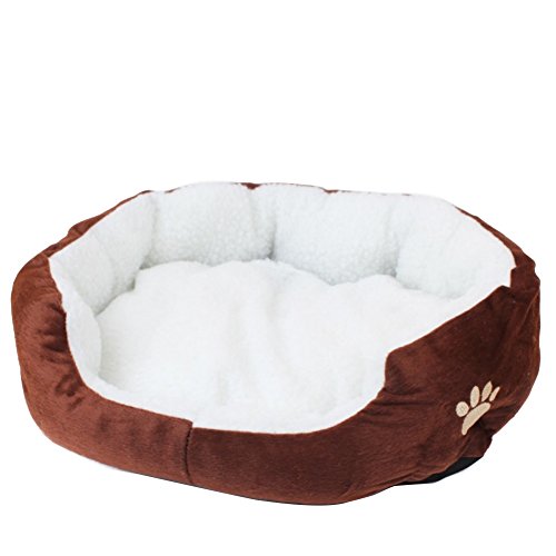 Namgiy Cama para Mascotas, Gatos, Perros, Cachorro, Cama para Mascotas, cojín de Perro, Suave, Lavable, Redondo, Ovalado