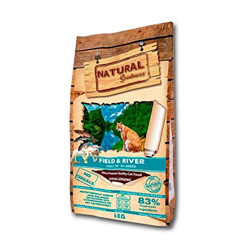 Natural Greatness Pienso Seco para Gatos Receta Field & River. Ultra Premium - Adult Cat -Todas Las Razas - 600 g