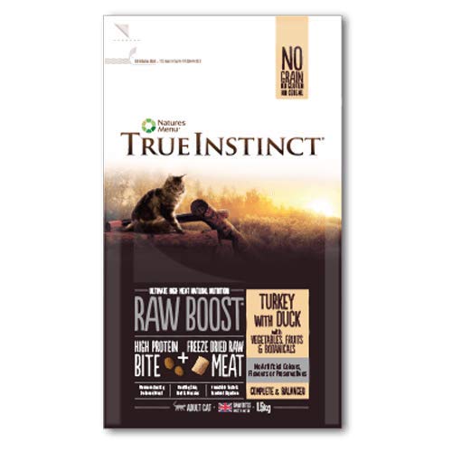 NATURES MENU Cat Adulto True Instinct Raw Boost Turquía con Pato, 1.5 kg