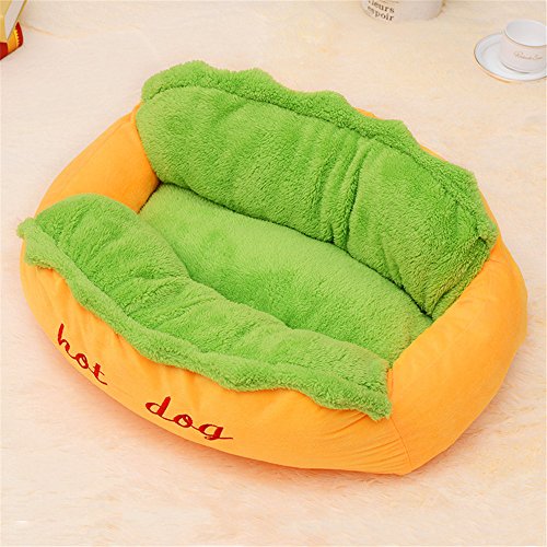 NBLYW Cama para Mascotas Hot Dog, Alivio ortopédico, autocalentamiento y Acogedor para un Mejor sueño, Fibra Suave para Cachorros Pet Soft Warm Bed House Producto para Perros y Gatos