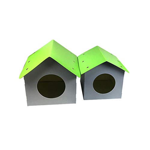 Ncbvixsw - Casas de plástico para Perros, aisladas al Aire Libre, Resistentes a la Intemperie, Exteriores con Puerta