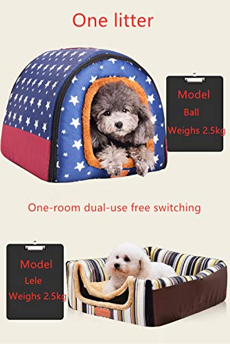 ndmzk Pet Big Dog House Lavable para Mascotas Cilindro De Perrera Caseta De Perro Portátil Golden Retriever Cachorro De Perrera Mascota Gato Cama De Perro Jaula De Perro-como_Está_XL