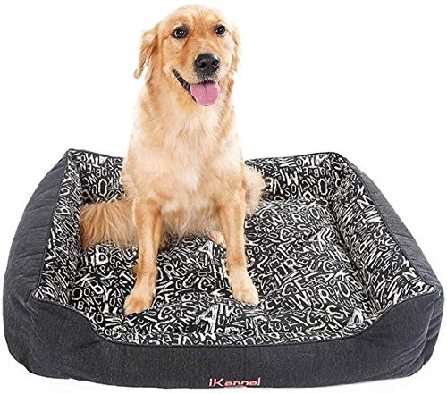 Negro Casa Acolchada Jerarquía Del Animal Doméstico Lavable Cama Del Perro Rectangular Portátil Gato Al Aire Libre Desmontable Antideslizante De Doble Uso Cojín Del Animal Doméstico Cuatro Estaciones