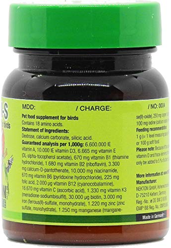 Nekton S - Suplemento vitamínico para pájaros, 1 Unidad (35 g)