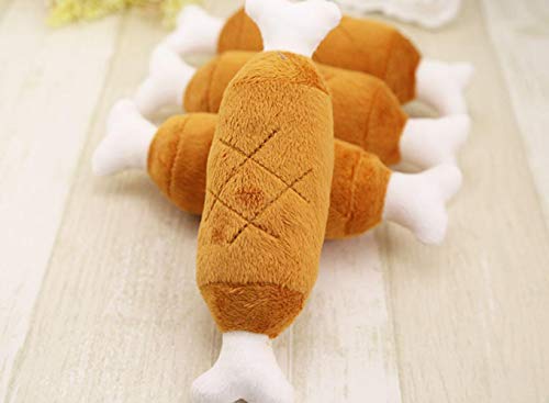 nobrand Alrededor de 20 cm de Largo Patas de Pollo de Doble Hueso Juguetes de Peluche Juguetes vocales, Suministros para Perros y Gatos, Juguetes de Pata de Pollo de Doble hebra