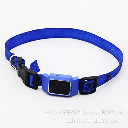 nobrand Localizador De Mascotas GPS Rastreador De Perros Gato Collar Protector De Lanzamiento Profundidad Impermeable Rastreador De Perros Azul