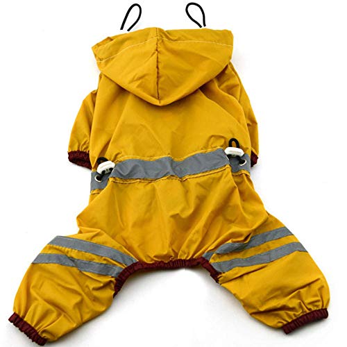 nobrand Ropa de Lluvia Abrigo Perro Cachorro Mascota Perro Impermeable Sudadera con Capucha Impermeable Lluvia Encantadora Chaquetas Abrigo Ropa Ropa