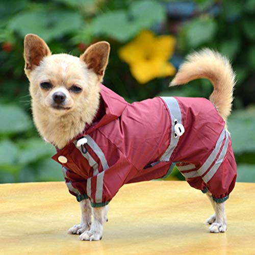 nobrand Ropa de Lluvia Abrigo Perro Cachorro Mascota Perro Impermeable Sudadera con Capucha Impermeable Lluvia Encantadora Chaquetas Abrigo Ropa Ropa