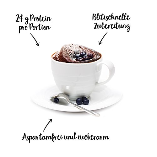 nu3 Mug Cake con Proteína - 400g de mezcla lista para microondas - Sabor triple chocolate con 24g de proteína - Snack perfecto para una dieta fitness - Postre ideal para la oficina - Bajo en azúcar