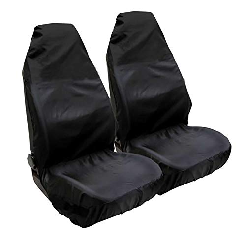 Nubstoer - 2 Fundas universales para Asientos Delanteros de Coche, Impermeables, Protectores de Nailon para la mayoría de vehículos, Asientos Deportivos, fácil de Limpiar